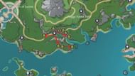 A log of frogs live in Foggy Forest Path (Image via Tevyat Interactive Map - HoYoLAB)